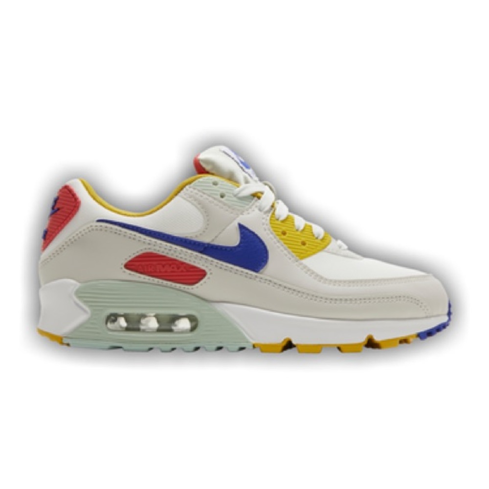 Nike Air Sneakers in Blue, Yellow, and Red